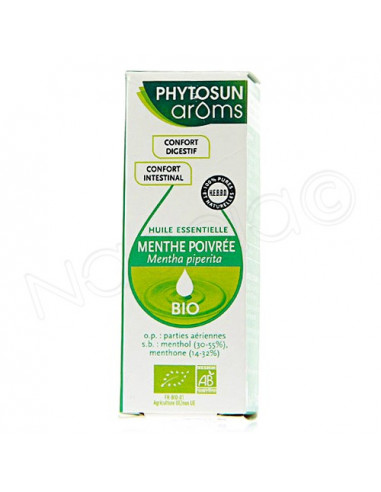 Phytosun Arôms – Huile Essentielle Menthe Poivrée BIO – 100 % pure