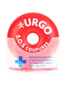 Urgo SOS coupures bandes stop saignements 25 utilisations