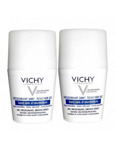 Vichy Déodorant 24H Toucher Sec Roll-on. Lot 2x50ml