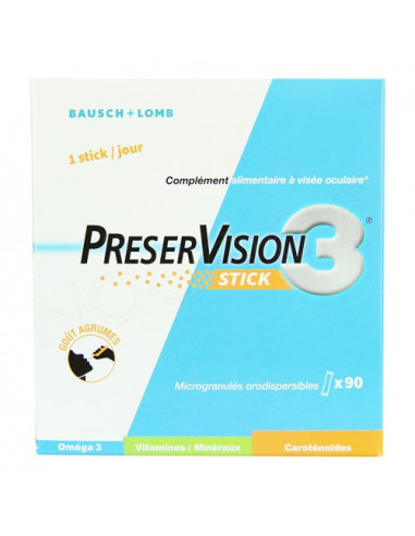 Preservision 3 Stick. Microgranulés Orodispersibles 90 sticks