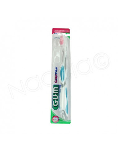 Gum Brosse à dents Sensivital 509 sunstaret capuchon de protection bleu